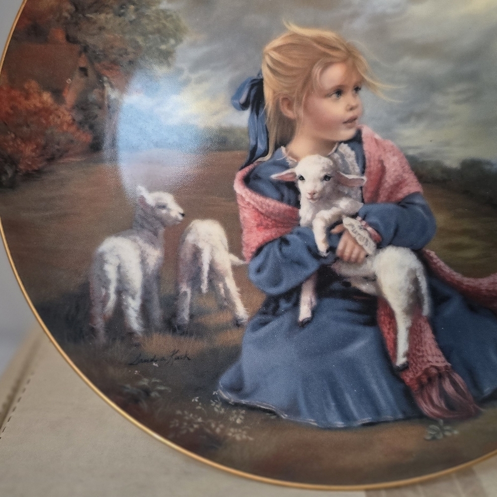 Vintage Sandra Kuck Plate Winds Of March Limited Edition 1986 Childhood Almanac - Picture 4 of 6